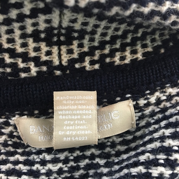 Merino Wool Blend Black and Cream Open Cardigan - Picture 7 of 7